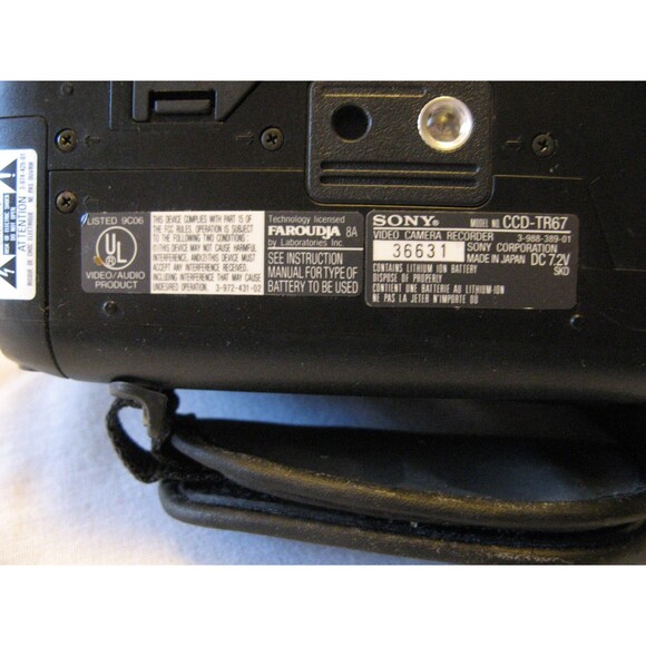 Sony Handycam CCD-TR67 8mm Camcorder w Battery  Power Adapter Bag & Instructions - Picture 8 of 13